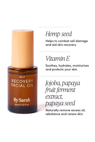 By Sarah Ally Recovery Facial Oil ingredients