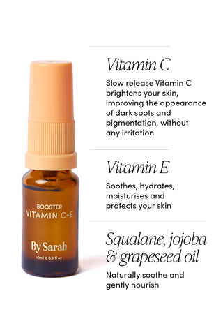 By Sarah Vitamin C+E Booster ingredients