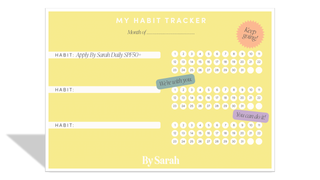 By Sarah 30 Day Habit Tracker