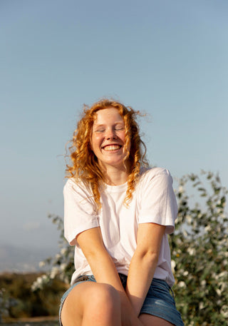 Woman smiling at camera