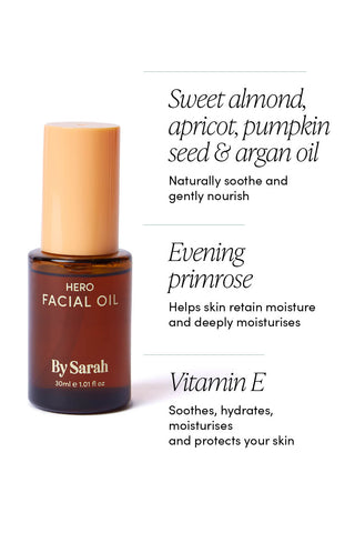By Sarah Hero Facial Oil ingredients