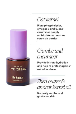 By Sarah Miracle Eye Cream ingredients